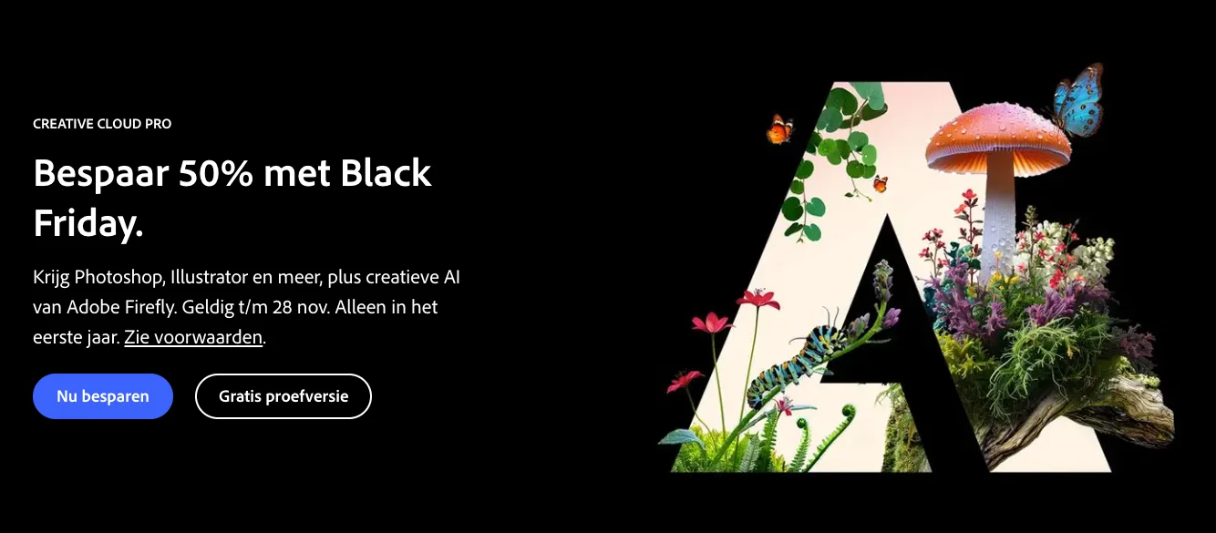 Bewijs van coupon - Adobe - Adobe [[Black Friday]] 50% korting op Creative Cloud - verlopen
